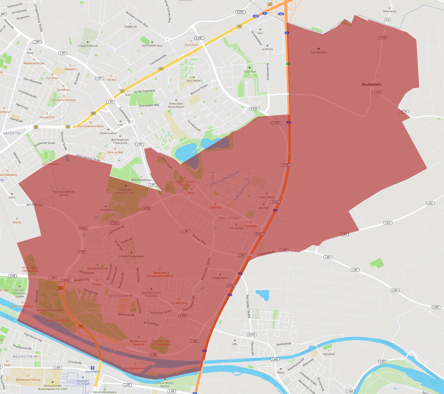 Postleitzahl 68259 - Mannheim - AtlasBig.com