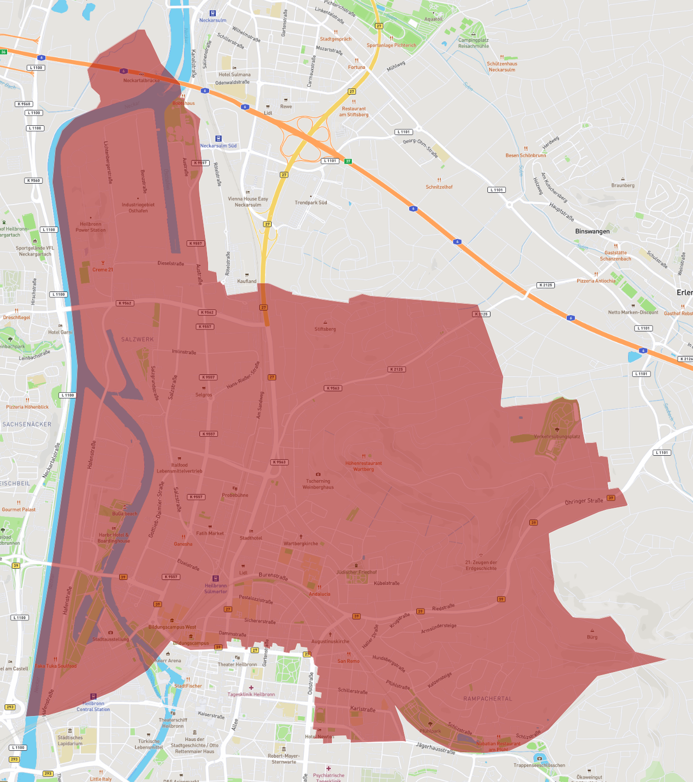 Postleitzahl 74076 - Heilbronn - AtlasBig.com