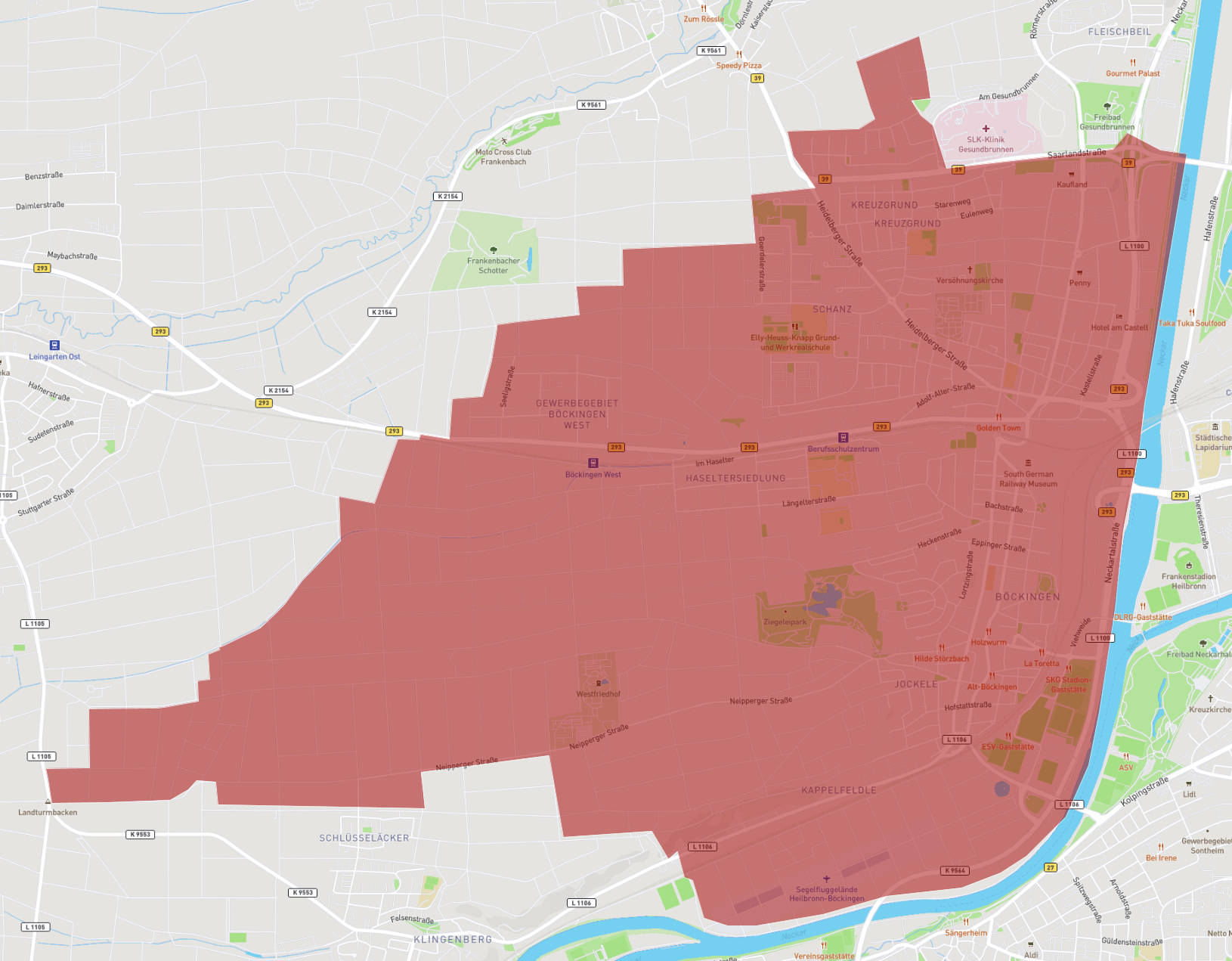 Postleitzahl 74080 - Heilbronn - AtlasBig.com