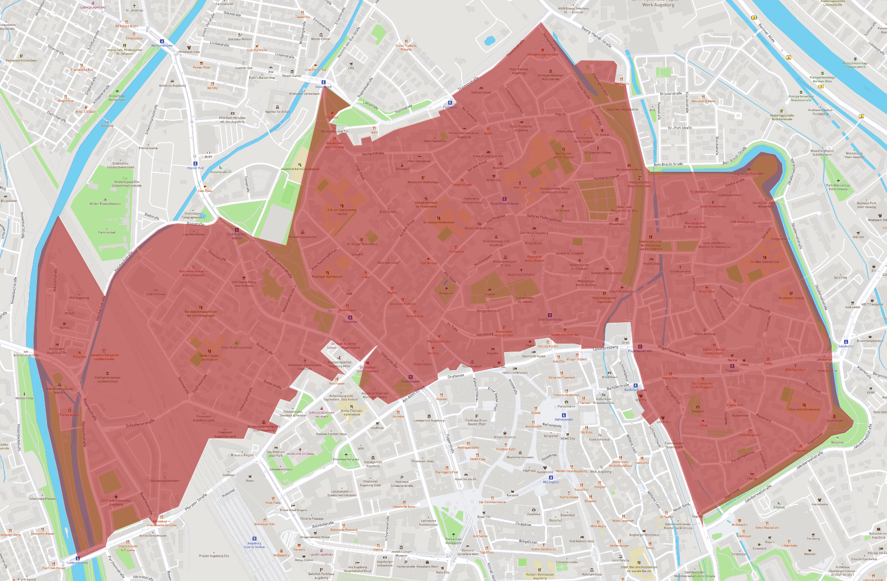 Postleitzahl 86152 - Augsburg - AtlasBig.com