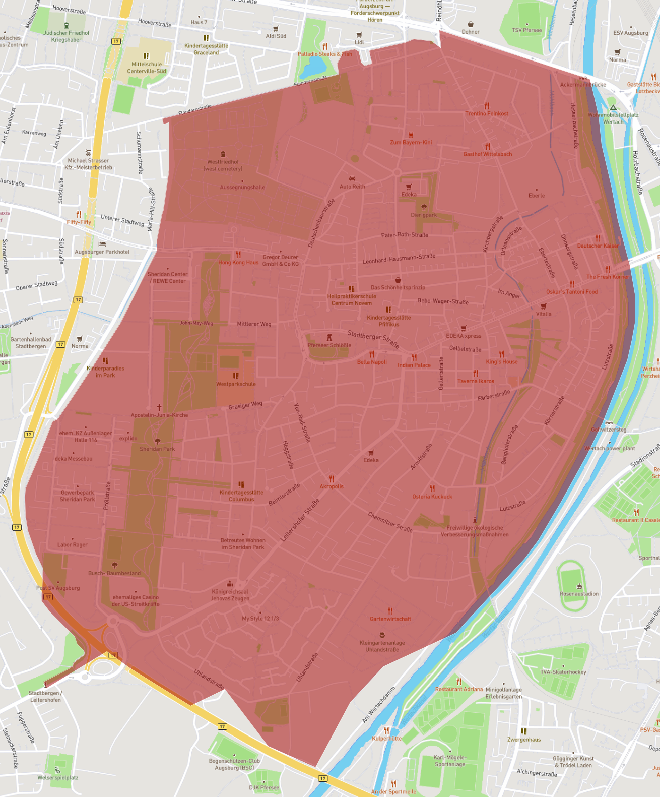 Postleitzahl 86157 - Augsburg - AtlasBig.com