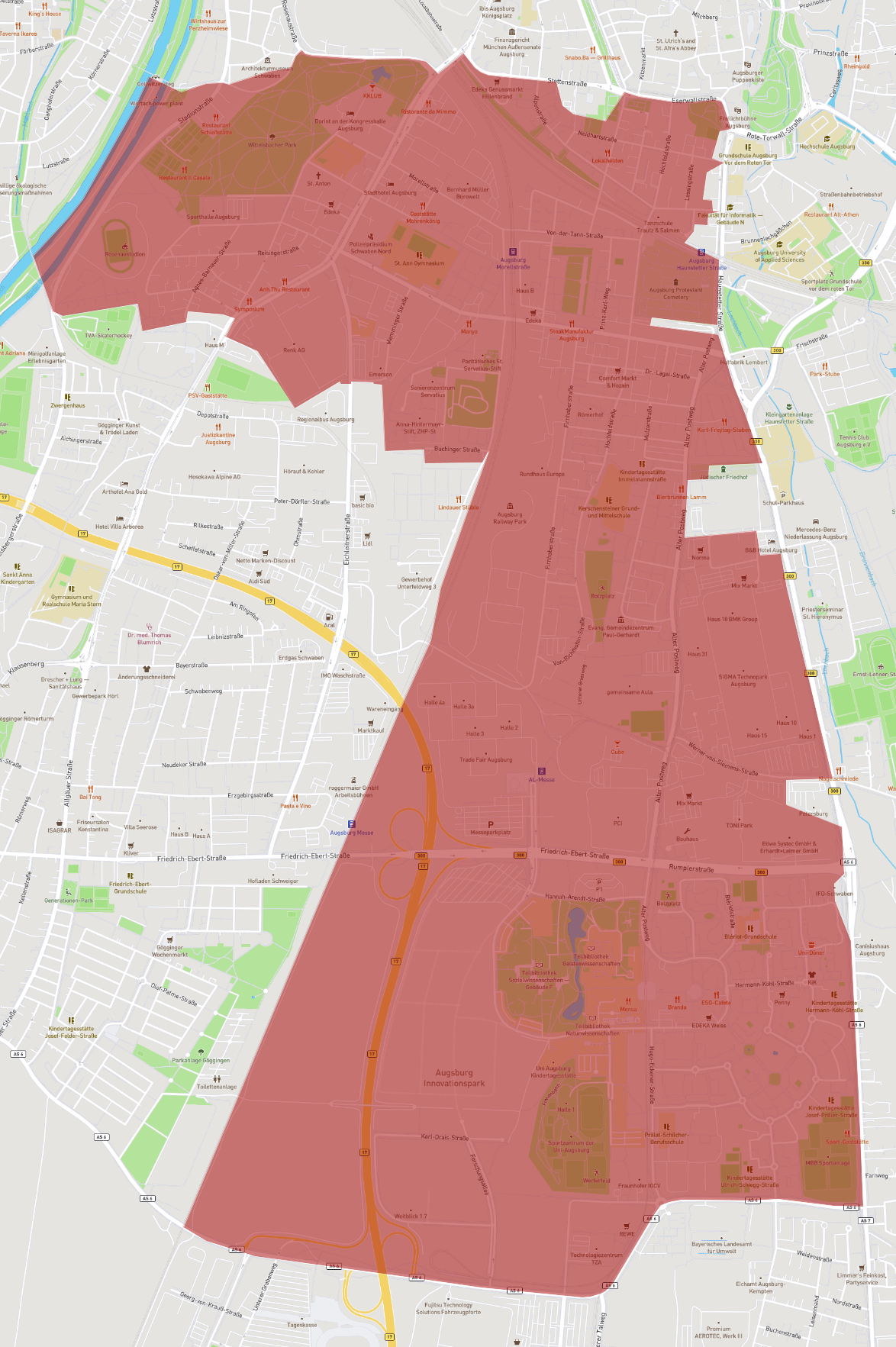 Postleitzahl 86159 - Augsburg - AtlasBig.com