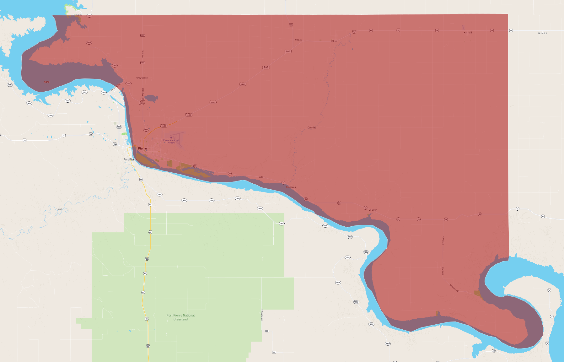 Hughes County Sd Gis South Dakota Hughes County - Atlasbig.com