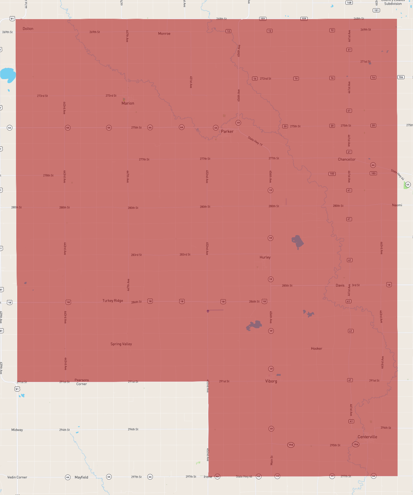 Turner County Sd Gis South Dakota Turner County - Atlasbig.com