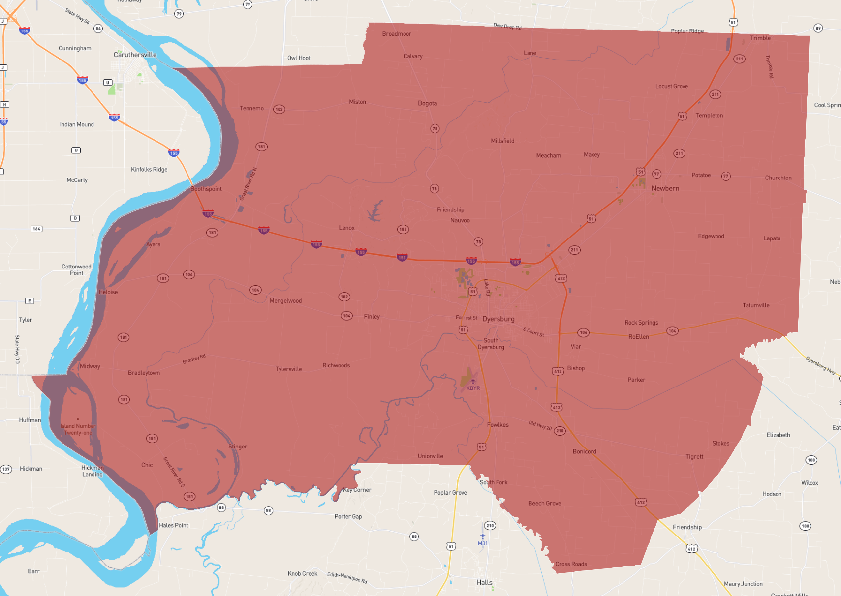 Tennessee Dyer County