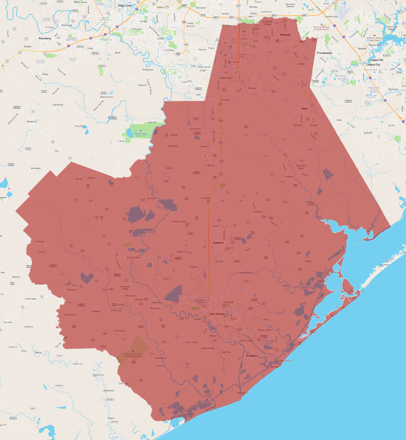Texas Brazoria County - AtlasBig.com