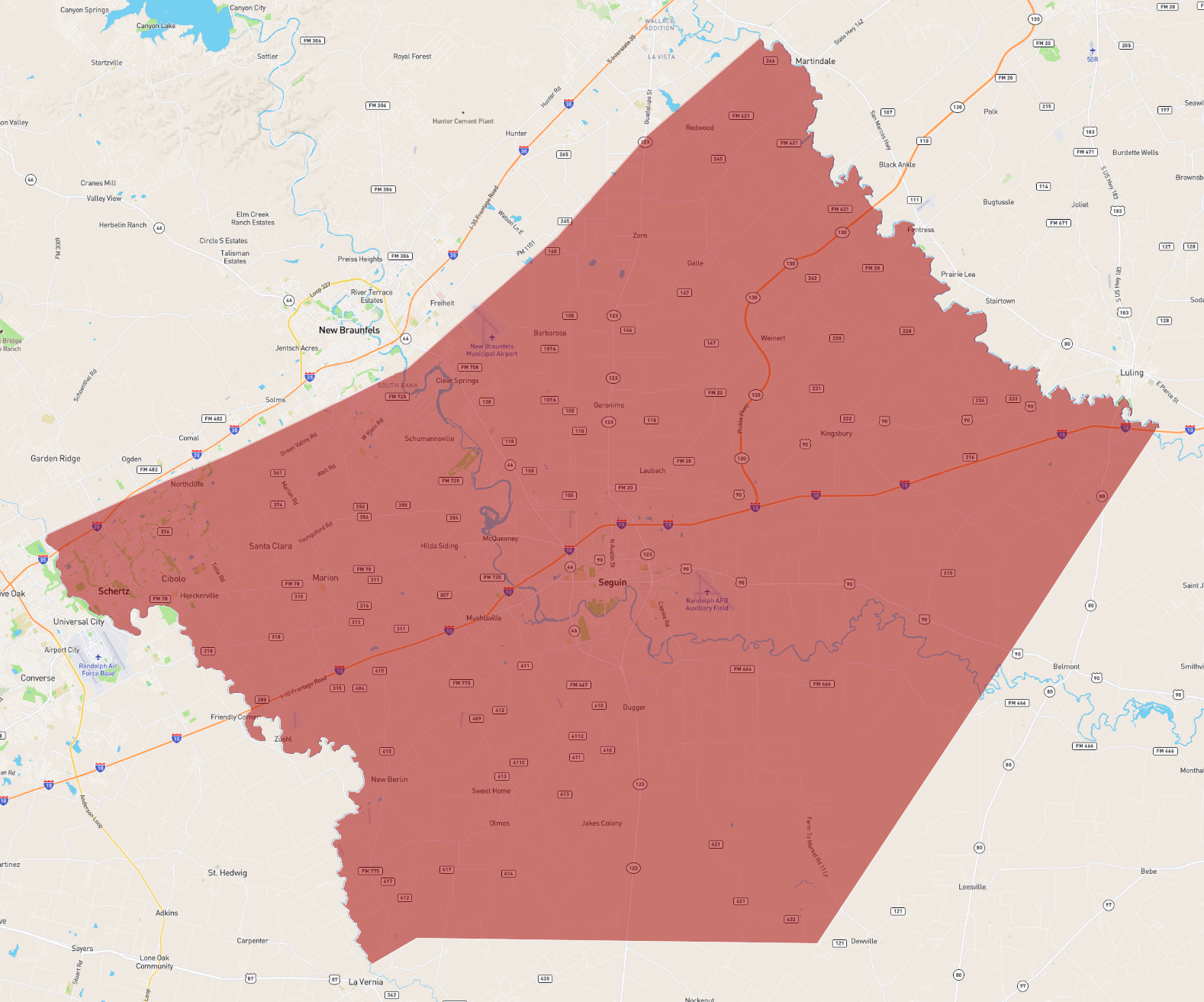 Guadalupe County Precinct Map