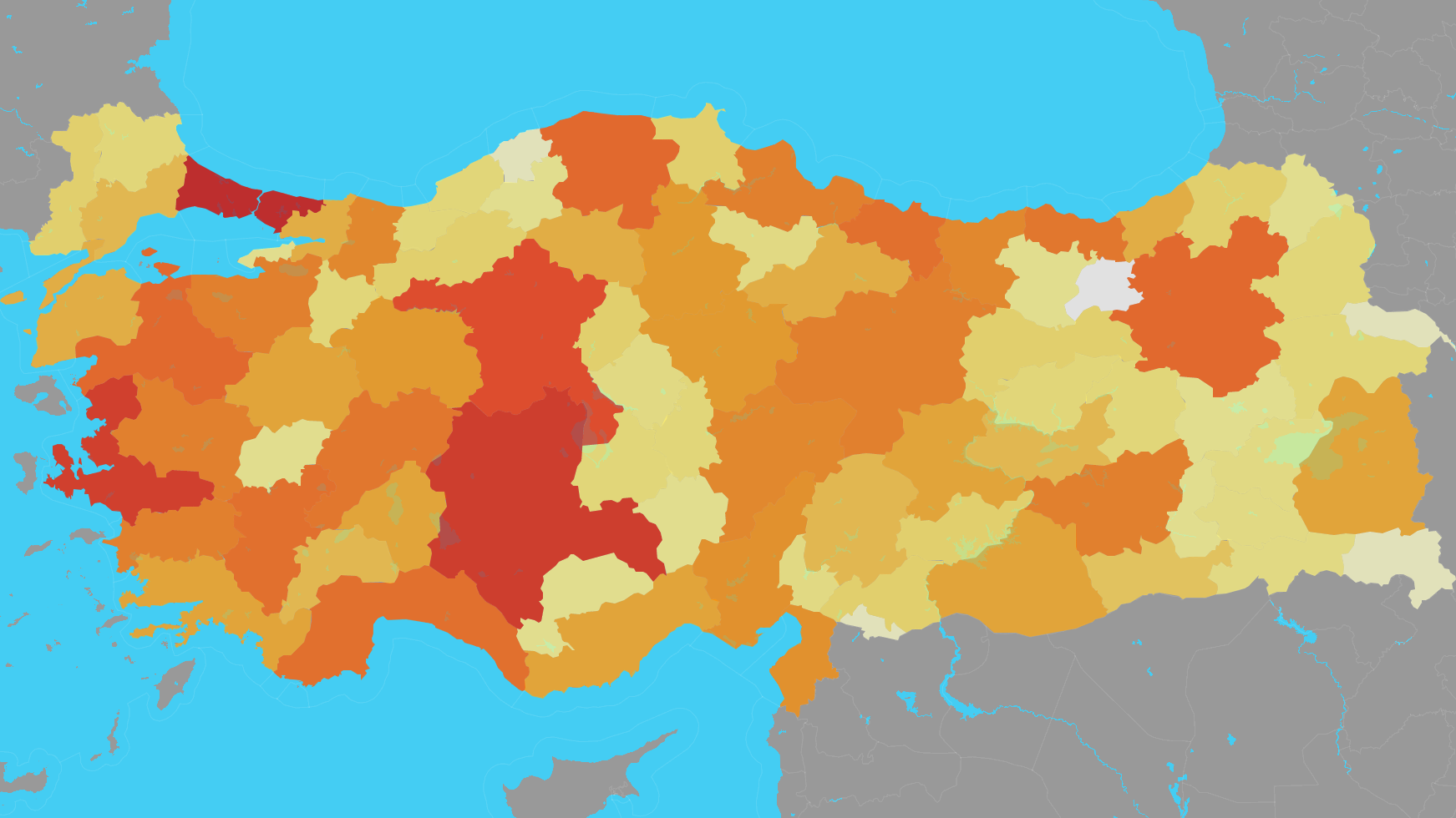 turkiye nin tum ilcelerinin detayli haritasi