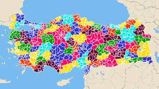 Türkiye'nin tüm ilçelerinin haritası Thumbnail
