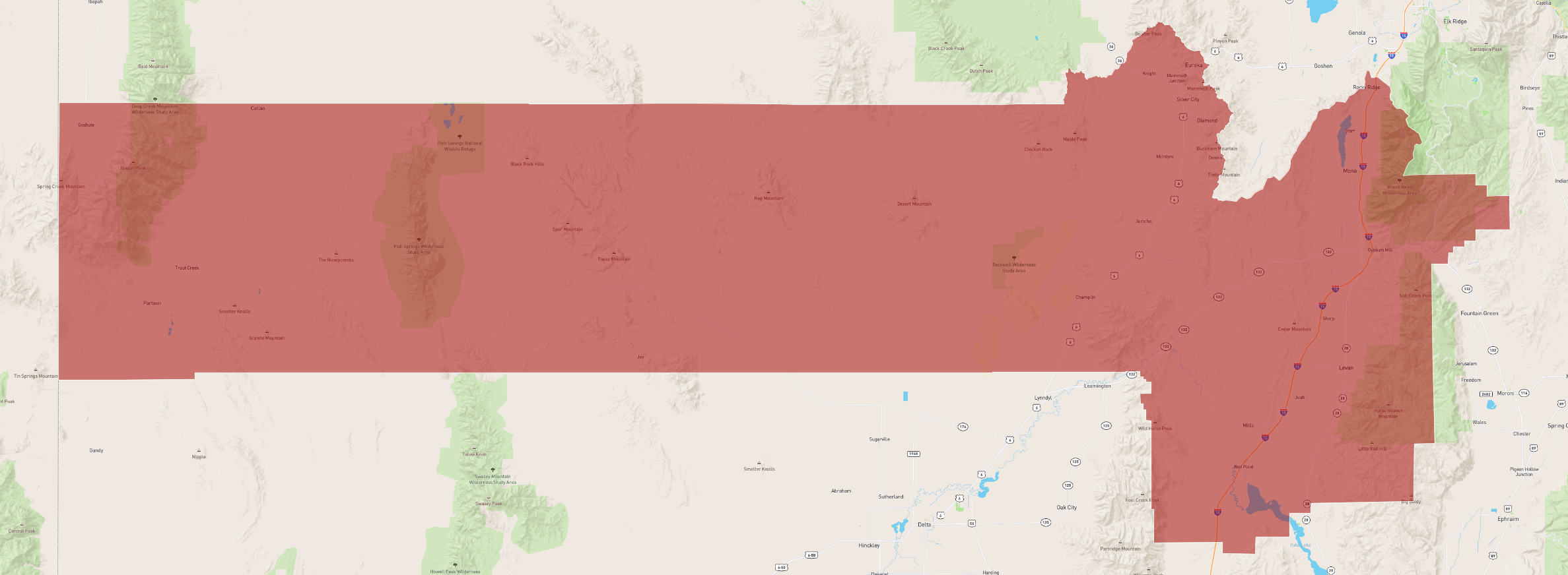 Utah Juab County - AtlasBig.com