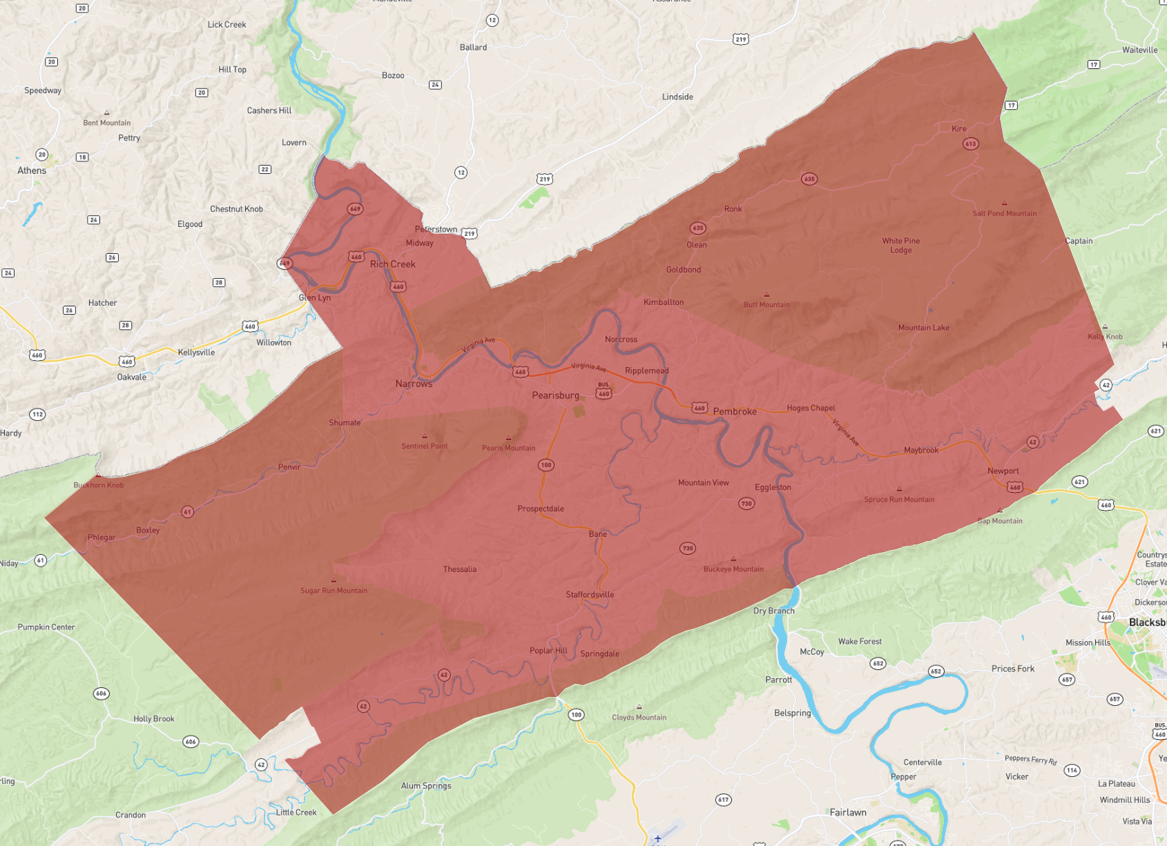 Giles County Va Gis Virginia Giles County - Atlasbig.com