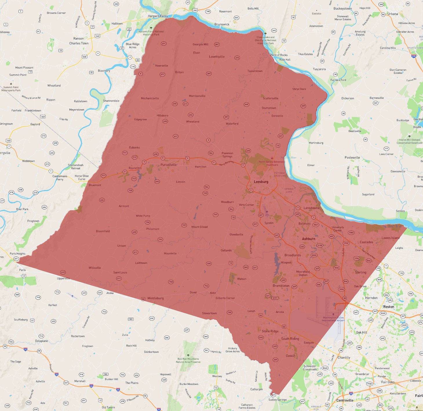 Virginia Loudoun County - AtlasBig.com