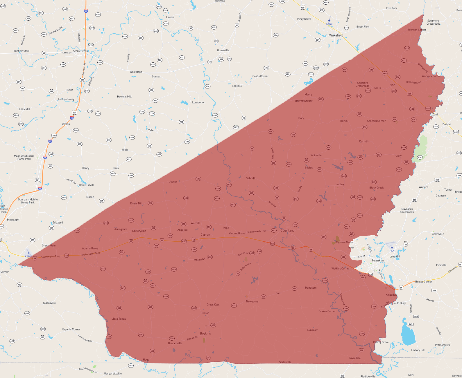 Virginia Southampton County