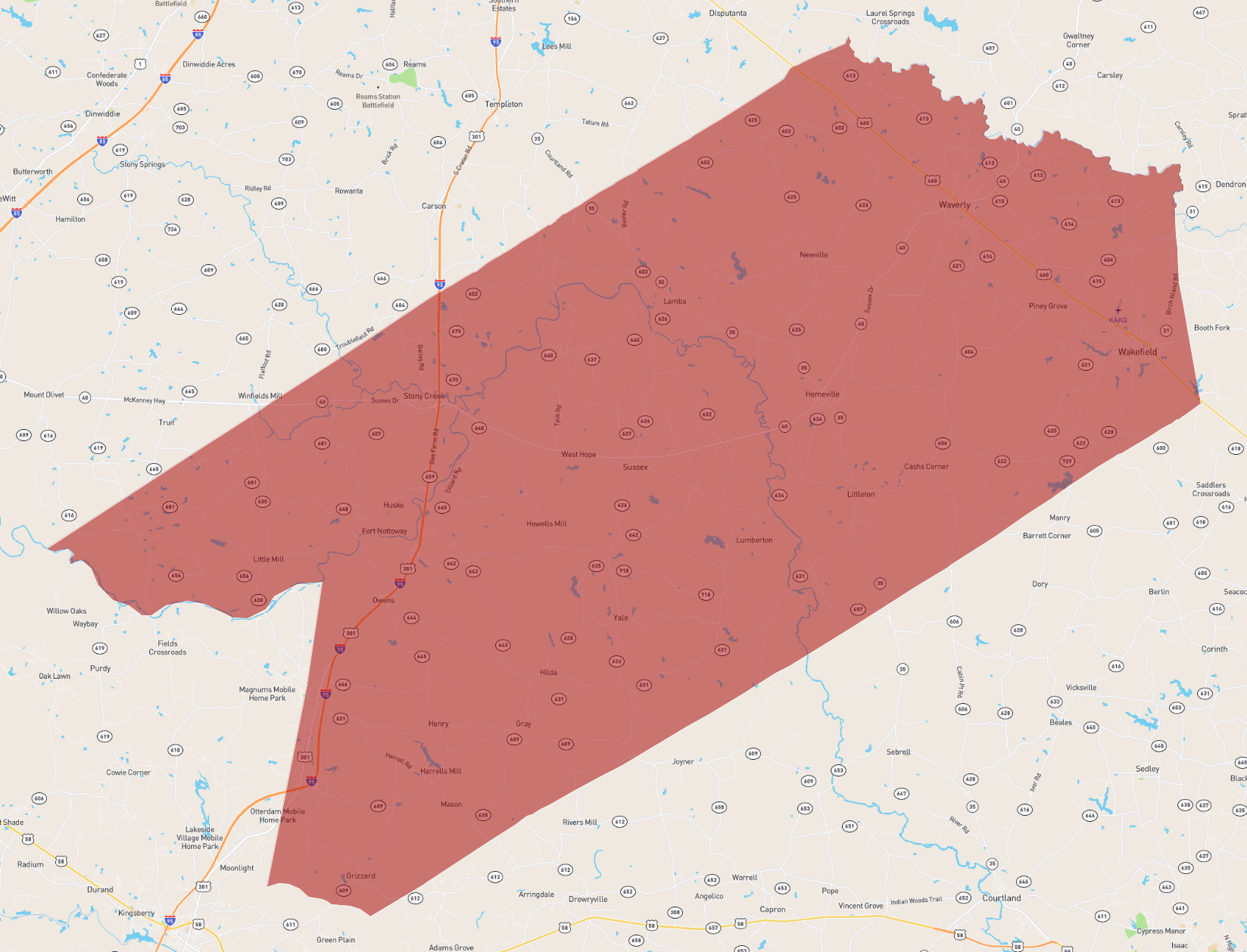 Virginia Sussex County