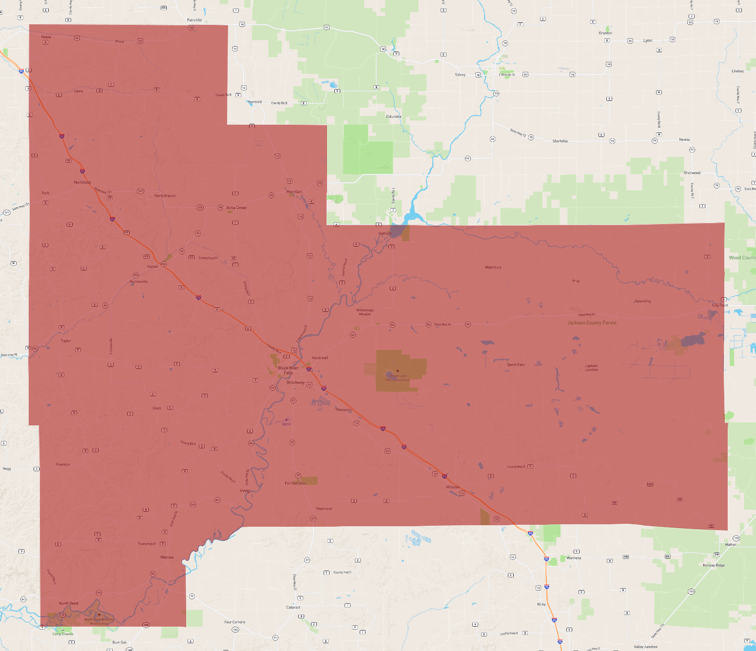 Jackson County Mapping Wi Wisconsin Jackson County Atlasbig Com