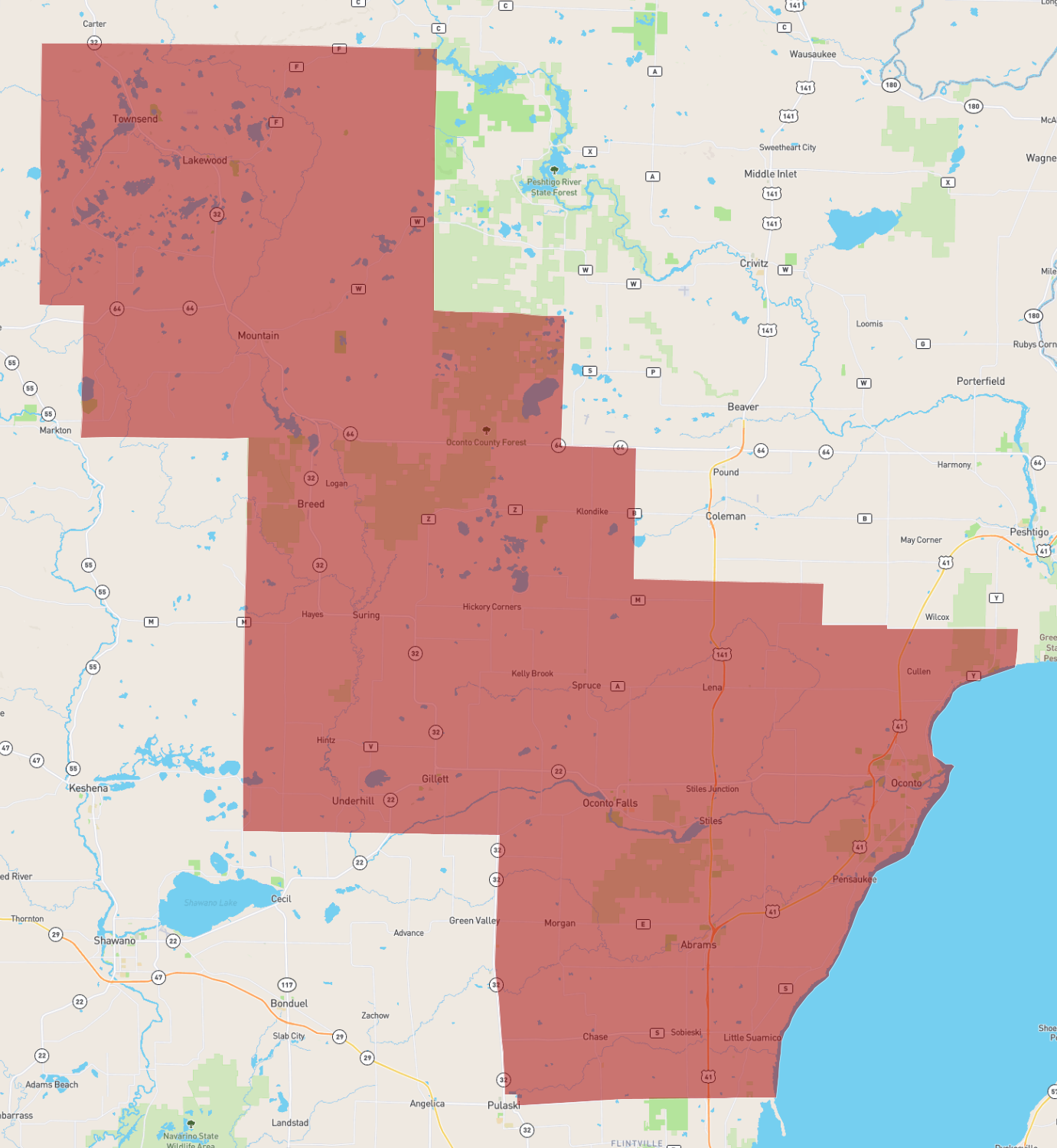 Wisconsin Oconto County