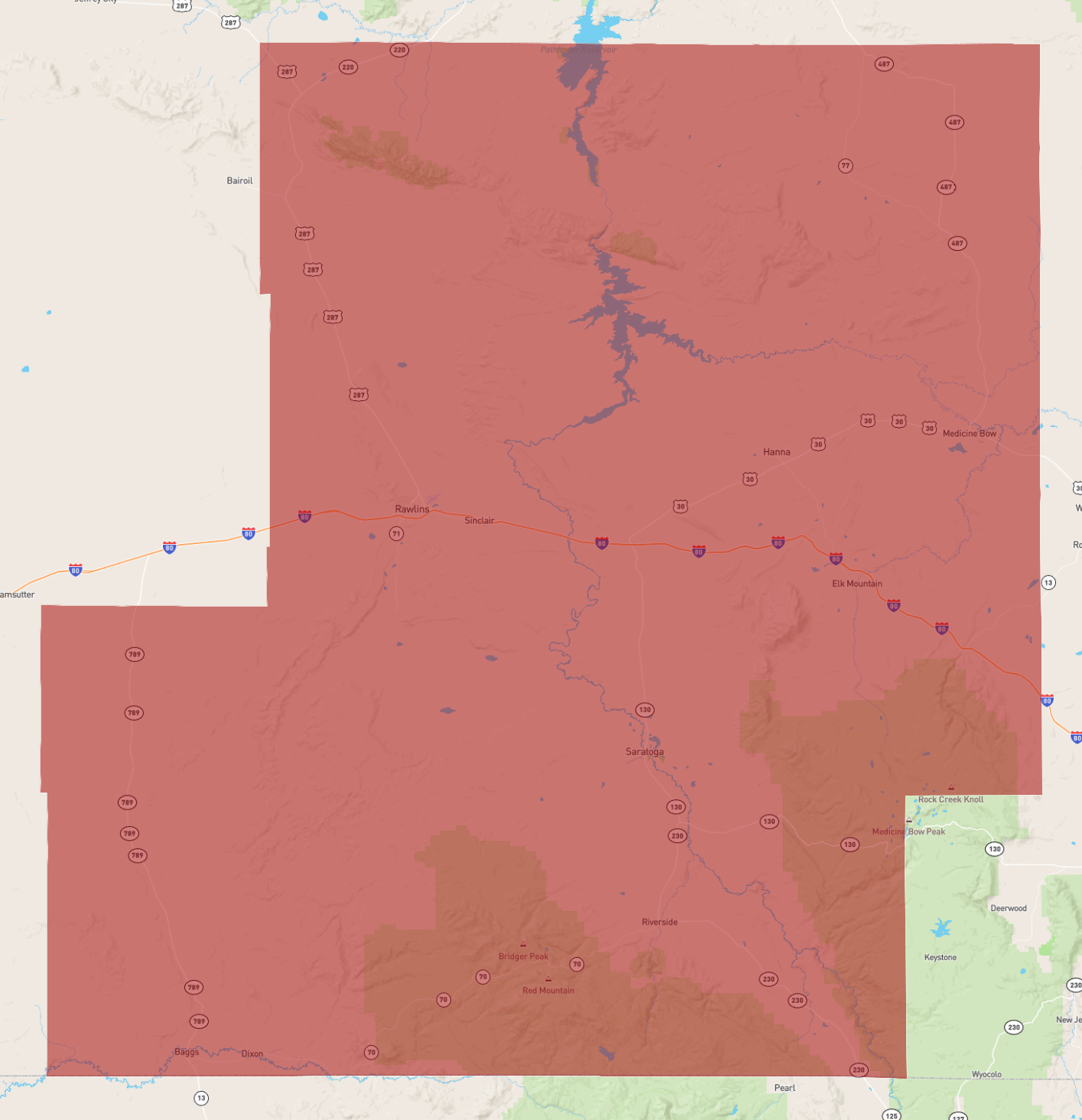 Carbon County Gis Wy Wyoming Carbon County - Atlasbig.com
