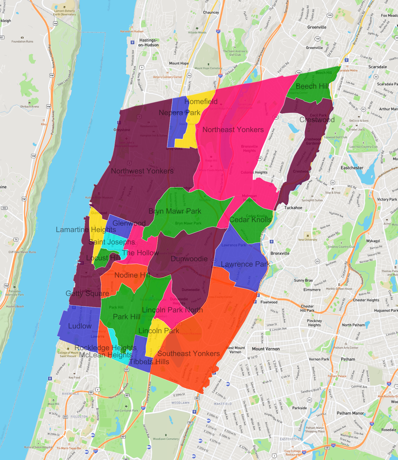 Neighbourhoods In Yonkers