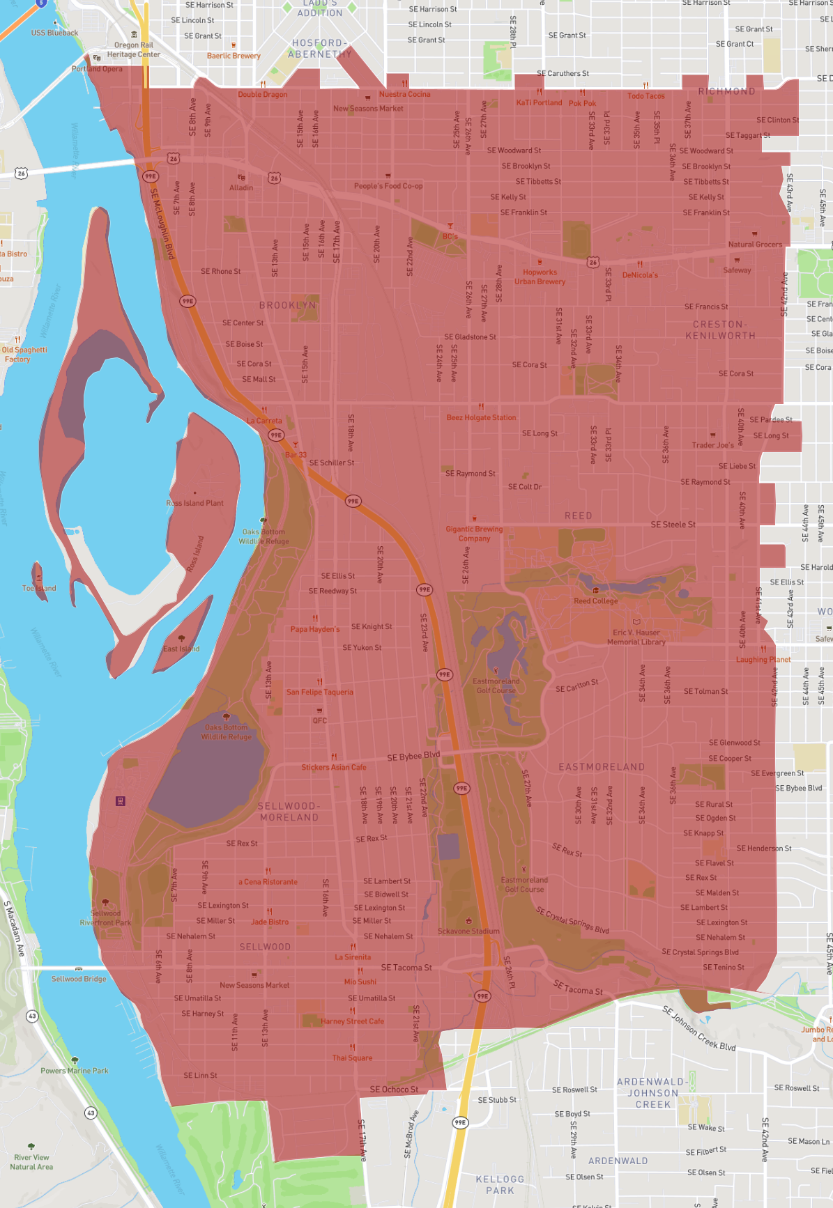 Zip Code 97202 - AtlasBig.com