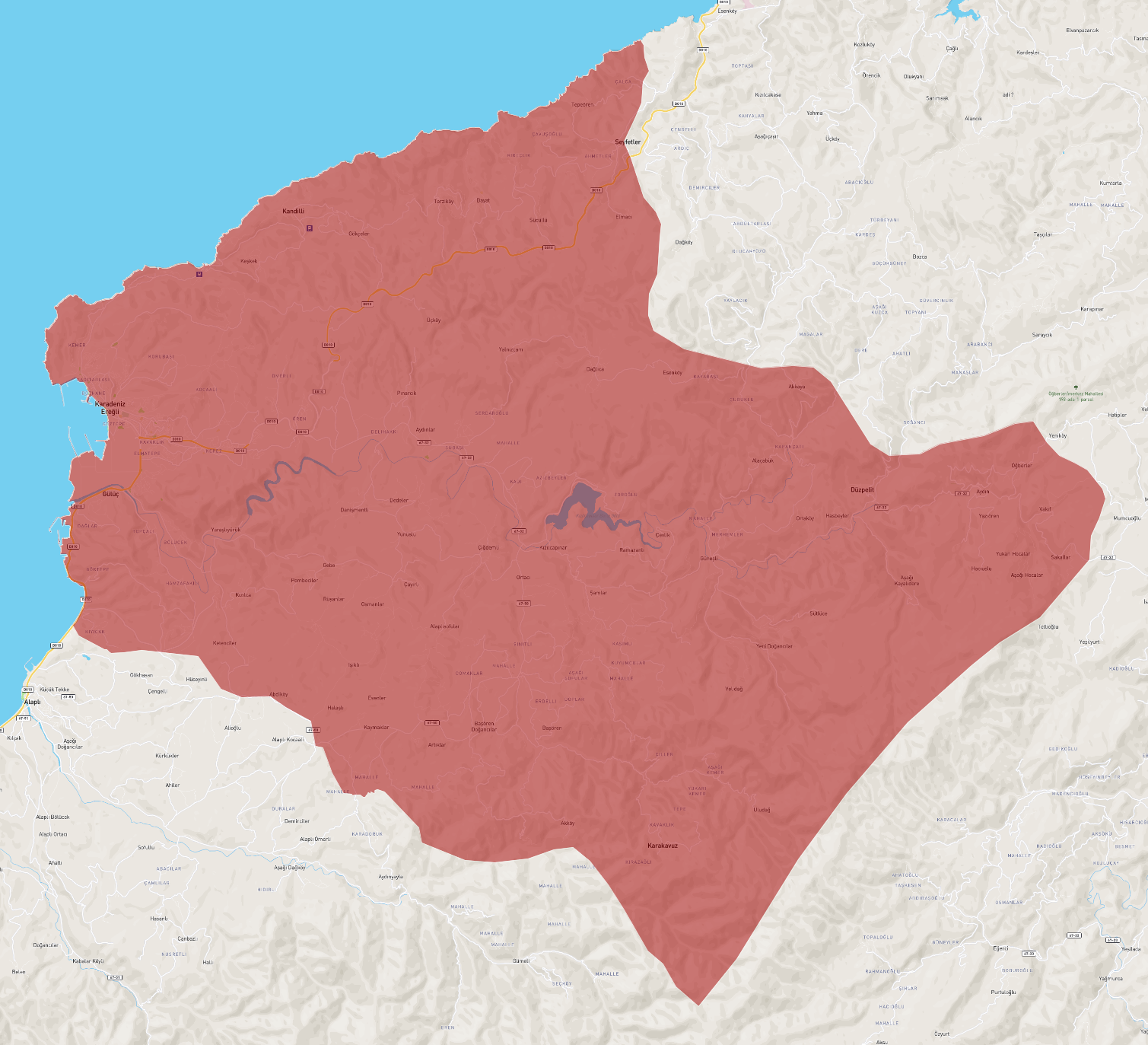 Zonguldak Ereğli Haritaları